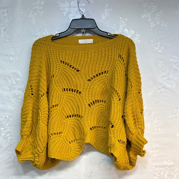 Elodie Mustard Yellow Crew Neck Sweater - Picture 1 of 6